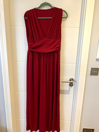 Red jersey neck sleeveless - jersey,