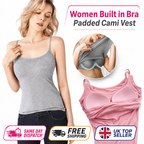 Women built bra padded cami - built, in