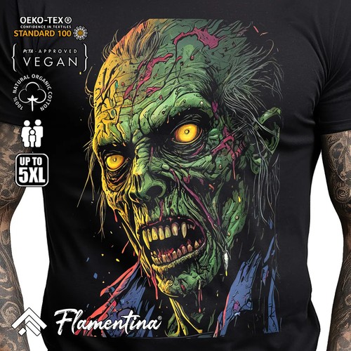 Colourful zombie mens shirt - colourful,