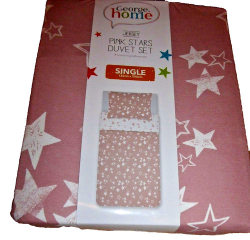 Pink white stars size - pink,